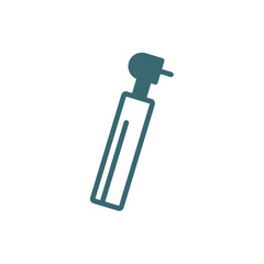 dental drill icon. Filled dental drill icon from medical collection. Glyph vector isolated on white background. Editable dental drill symbol can be used web and mobile