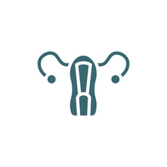uterus icon. Filled uterus icon from medical collection. Glyph vector isolated on white background. Editable uterus symbol can be used web and mobile