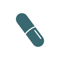 pill icon. Filled pill icon from medical collection. Glyph vector isolated on white background. Editable pill symbol can be used web and mobile