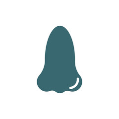 nose icon. Filled nose icon from medical collection. Glyph vector isolated on white background. Editable nose symbol can be used web and mobile