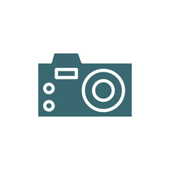 photographic icon. Filled photographic icon from museum and exhibition collection. Glyph vector isolated on white background. Editable photographic symbol can be used web and mobile