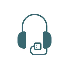 audio guide icon. Filled audio guide icon from museum and exhibition collection. Glyph vector isolated on white background. Editable audio guide symbol can be used web and mobile