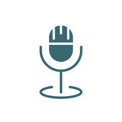 studio mic icon. Filled studio mic icon from cinema and theater collection. Glyph vector isolated on white background. Editable studio mic symbol can be used web and mobile