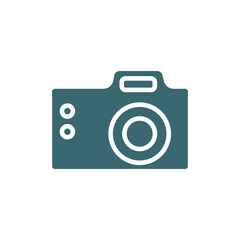 big camera icon. Filled big camera icon from hardware and equipment collection. Glyph vector isolated on white background. Editable big camera symbol can be used web and mobile