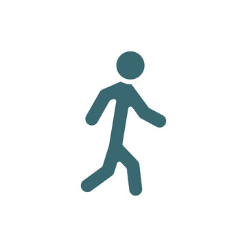 walk icon. Filled walk icon from humans and behavior collection. Glyph vector isolated on white background. Editable walk symbol can be used web and mobile