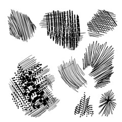 dynamic hatching, zigzags, vector texture, elements for design