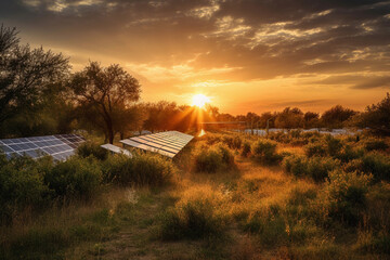 Powering the Future: A Stunning Solar Farm Landscape