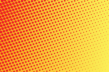Yellow halftone pattern. Pop art comic dot background. Texture template. Vector illustration isolated.