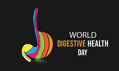World Digestive health day. Template for background, banner, card, poster. vector illustration.