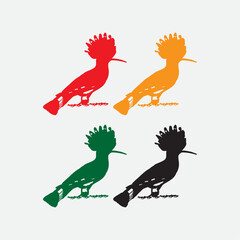 set of Pigeon vector icon silhouette Pigeon bird vector cartoon illustrations. 