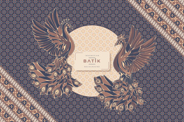 vintage beautiful peacock batik background