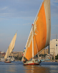 Felucca on Nile river in Aswan - Egypt