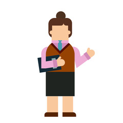 woman Teacher Character Set – Illustrations_Character  