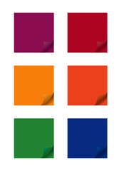 Naklejka premium Illustration of a set of colorful sticky notes 