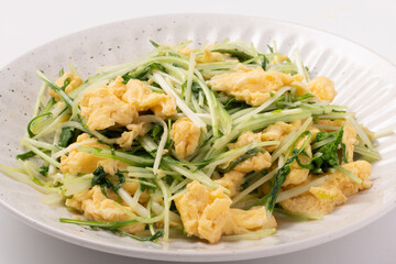 水菜と卵の炒め物