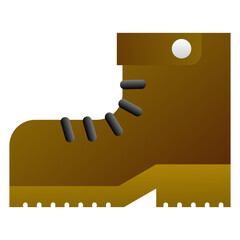 construction boot icon, simple flat gradient icon
