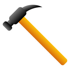 hammer icon, simple flat gradient icon
