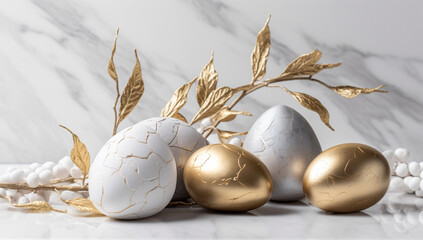 フラワーとエッグのコントラスト綺麗な背景画像