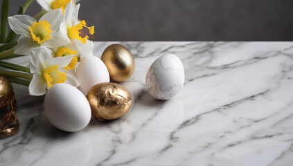 フラワーとエッグのコントラスト綺麗な背景画像