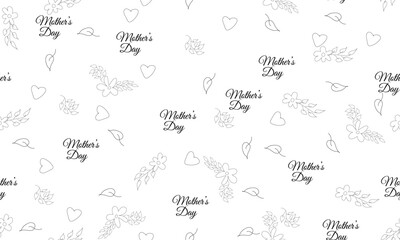 Fototapeta na wymiar hand drawn doodle seamless mother art pattern,mother day pattern,mother love,heart,flower seamless pattern,hand drawn pattern