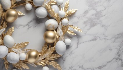 フラワーとエッグのコントラスト綺麗な背景画像