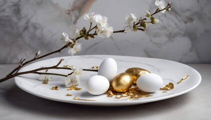 フラワーとエッグのコントラスト綺麗な背景画像