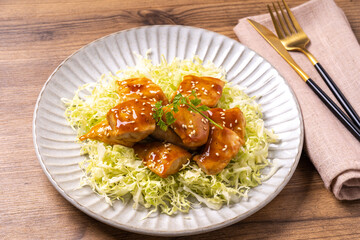 鶏ささ身の照り焼き