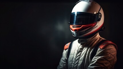 Portrait of Formula 1 driver, generative ai
