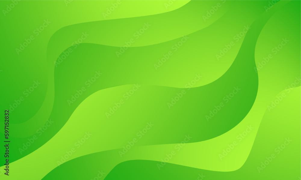 Wall mural green fabric waves streaks gradient background abstract shapes vector elements transparent fabric gr