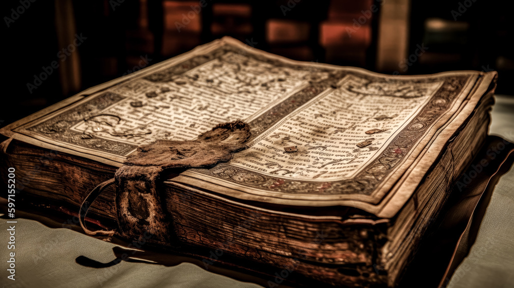 Poster the ancient book was examined with the help of generative ai. - generative ai.