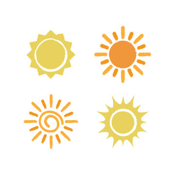 Sun Icon Set Vector Design.
