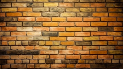 Obraz premium Old brick wall, old texture of red stone blocks. Generative Ai