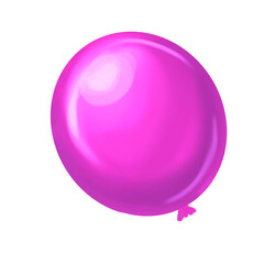 Watercolor balloon. Realistic illustration of pink balloons