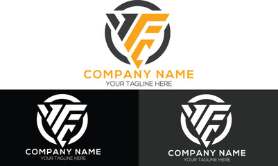 VFC Letter Logo Design Template Vector Illustration. VFC creative letter logo. simple and modern letter logo. Initial letters VFC