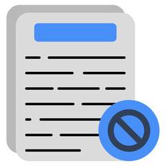 Perfect design icon of forbidden document 