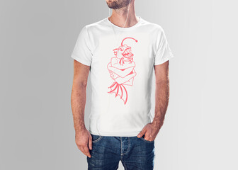 Obraz premium man with red shirt