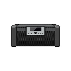 Fototapeta premium old boombox audio cartoon vector illustration
