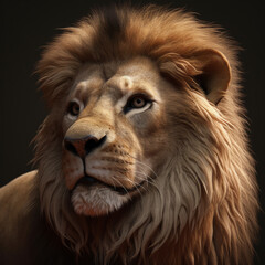 "portrait of a lion"generative ai