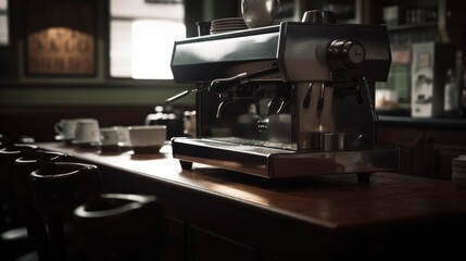 Obraz na płótnie Canvas Coffee machine in coffee shop