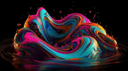 Fototapeta na wymiar Colorful liquid shapes