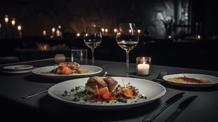 Foto op Plexiglas Fancy luxury restaurant © ZEKINDIGITAL
