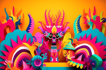 Cinco de Mayo festival pattern. Generative AI	