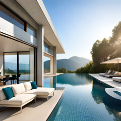 luxury hotel swimming pool