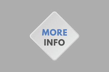 More info text Button. More info Sign Icon Label Sticker Web Buttons