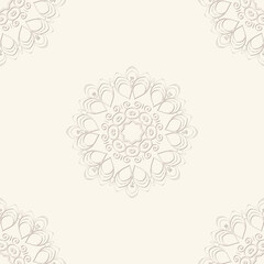 Seamless light background with ornament. Vector illustration