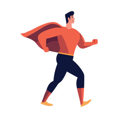 superhero character with cape