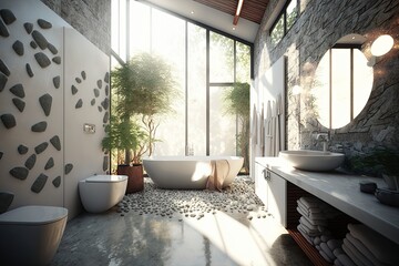 Interor of a modern bathroom