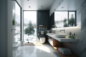 Interor of a modern bathroom