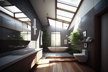 Interor of a modern bathroom