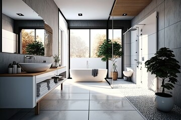 Interor of a modern bathroom